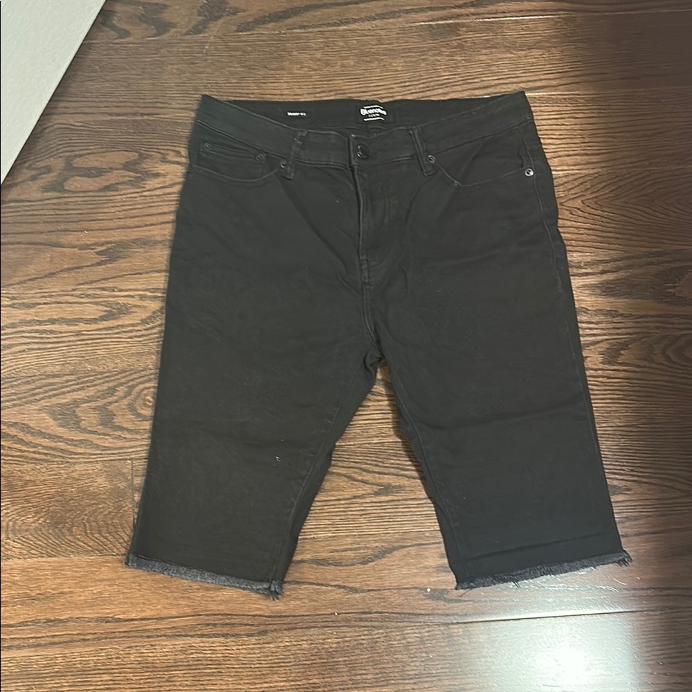 Black Skinny Denim Shorts H&M